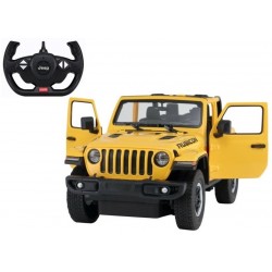 Auto zdalnie sterowane Jeep Wrangler Rubicon 30cm R/C 1:14 żółty 4676 Rastar
