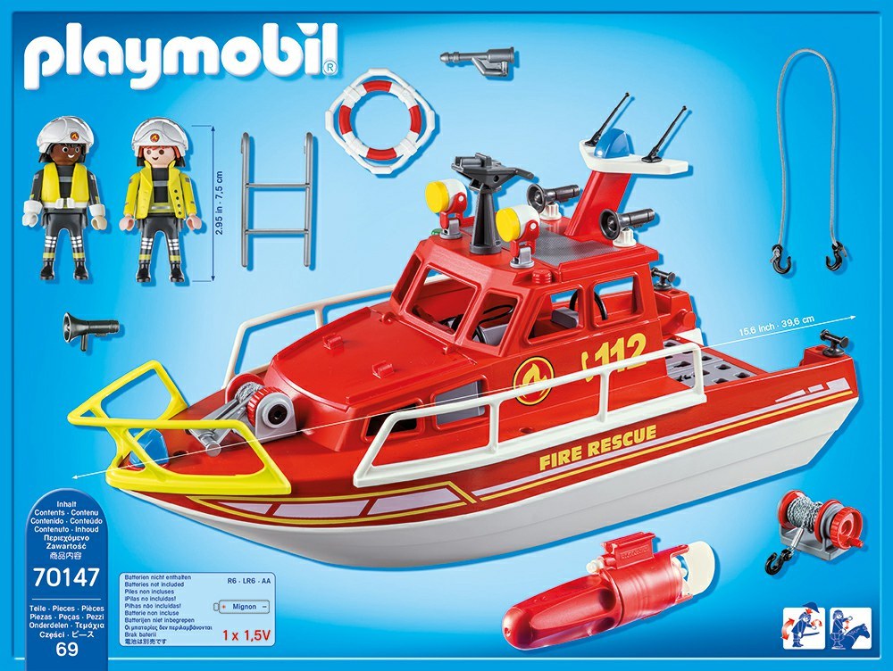 Playmobil City Action 70147 łódź ratownicza straży pożarnej z figurkami