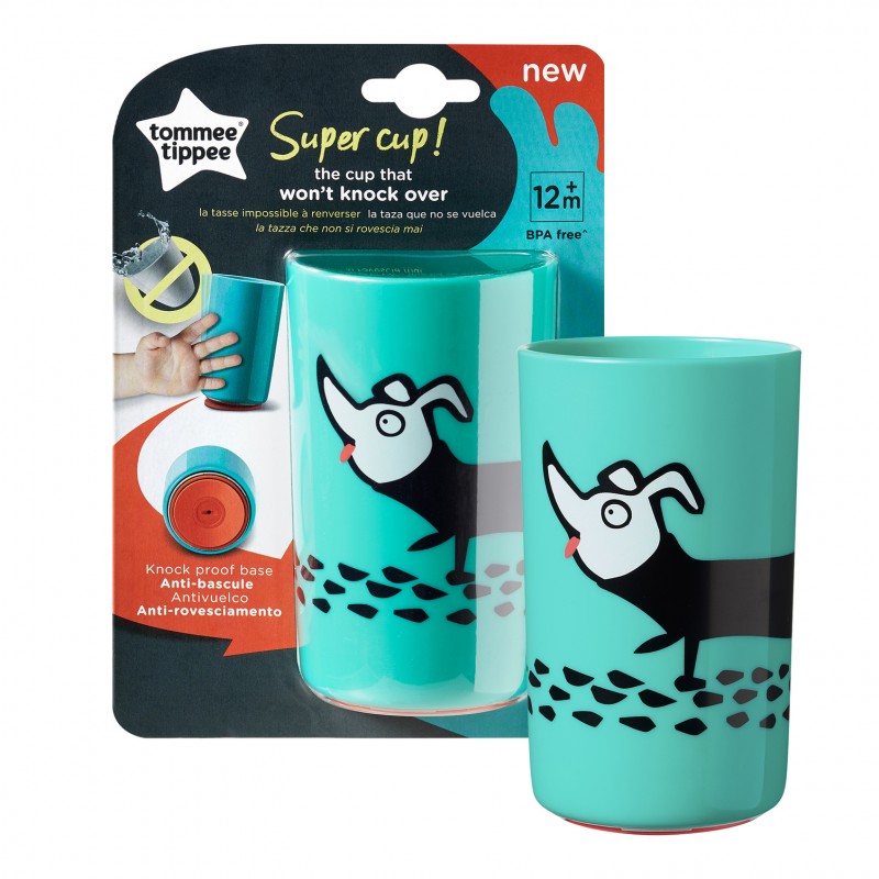 Kubek super cup 300 ml 12m + Tommee Tippee system clever grip