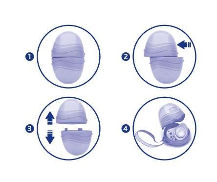 Podwójne etui do smoczka Chicco rozkładane